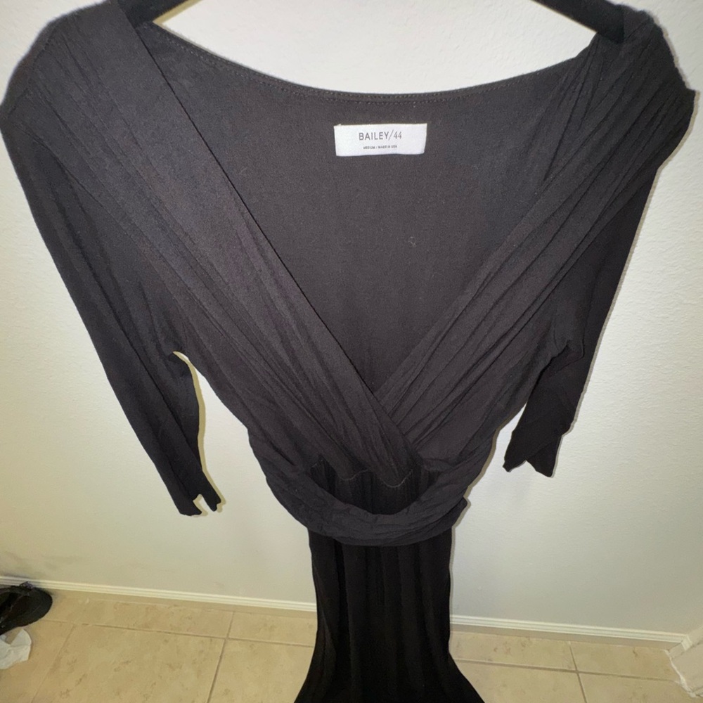 Bailey 44 Black Long Sleeve Wrap Jumpsuit